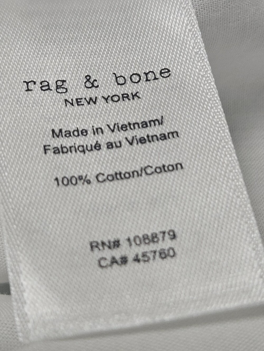 RAG & BONE MAURA POPLIN SHIRT WHITE SMALL - Picture 9 of 9